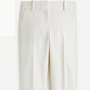 Ivory Cameron slim crop pant in bi-stretch cotton